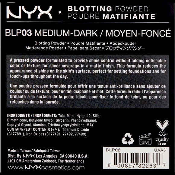 ⚜️NYX Blotting Powder•Medium Dark/Moyen Foncé - Picture 3 of 3